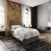 Čalouněná postel boxspring MERALIS 100x200 cm hnědá – moderní elegance
