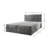 Designová boxspring postel GLORIEN VELVET 180x200 cm v sametovém provedení