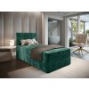 Luxusní čalouněná postel boxspring GLORIEN VELVET 90x200 cm zelená