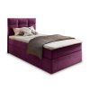 Elegantní purpurová postel GLORIEN 190x200 cm s vysokým čalouněným čelem