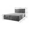 Kvalitní čalouněná postel GLORIEN 160x200 cm – boxspring s nadčasovým vzhledem