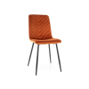 Elegantní jídelní židle DAREN VELVET oranžová s prošívaným sametem
