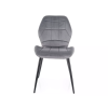 Designová sametová jídelní židle JAKE VELVET tmavě šedá s černými nohami