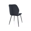 Moderní jídelní židle JAKE VELVET černá s ergonomickým opěradlem
