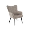 Elegantní světle šedé křeslo CARMEN RAVEN – stylový doplněk do interiéru