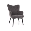 Elegantní tmavě šedé křeslo CARMEN RAVEN – stylový doplněk do interiéru
