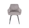 Designová jídelní židle SERVIO BREGO – šedá elegance s černými nohami