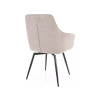 Designová jídelní židle SERVIO BREGO – béžová elegance s černými nohami