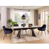 Designová jídelní židle MARLO VELVET – sametový potah v černé barvě