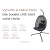 Závěsné křeslo MOLINE se stojanem, černé pro pohodlný odpočinek