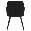Luxusní černé křeslo JORK360 VELVET otočné s pohodlným sedákem