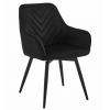 Elegantní otočné křeslo NANA360 VELVET černé s měkkým sedákem