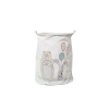Koš na hračky BEAR 35x45 cm – bílý s roztomilým medvědem