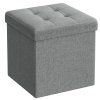 Taburet OTTOMAN 30x30 cm – šedý, skládací s praktickým úložným prostorem do každé domácnosti