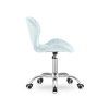 Set do pracovny ZARIMO stůl 80x40 cm bílý + křeslo AVOLA VELVET světle modré