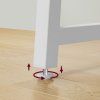 Lehký a skladný psací stůl ZARIMO bílý – minimalistický styl
