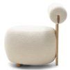 Křeslo HANNA krémové s přírodním dubovým základem
