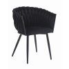 Elegantní jídelní křeslo ORION VELVET černé do moderní jídelny