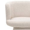Designové křeslo YATO s otočnou funkcí a měkkým bouclé potahem