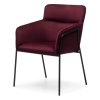 Elegantní jídelní křeslo HELSINKI VELVET vínové s jemným sametem
