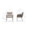 Béžové křeslo HELSINKI do jídelny s moderním designem