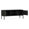 Designový černý TV stolek LANZZI 120x40 cm s úložným prostorem