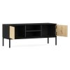 Elegantní TV stolek LANZZI 120x40 cm v dekoru dub artisan a černé