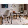 Elegantní jídelní stůl RION 80x80 cm s keramickou deskou bílý mramor