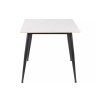 Designový jídelní stůl RION 80x80 cm s bílou mramorovou keramickou deskou