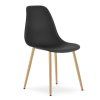 Designové černé židle OSAKA – sada 2 ks s elegantním minimalistickým vzhledem