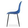 Praktická sada 4 ks modrých židlí OSAKA s černými nohami do moderního interiéru