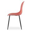Set 2 korálových designových židlí OSAKA s černou podnoží do kuchyně i obýváku