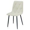 85080 3 elegantni kremova zidle libra do jidelny s cernymi nohami