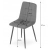 85746 6 jidelni zidle kara hneda sametova s modernim designem