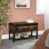 TAYLOR lavice s úložným prostorem a botníkem 70x30 cm černá/rustikální