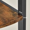 Elegantní regál TAYLOR rohový rustikální design kov+dřevo