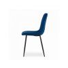88455 3 jidelni set 1 4 cerny stul ramod 100x60 cm modra zidle lava s cernymi nohami