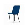 88455 4 jidelni set 1 4 cerny stul ramod 100x60 cm modra zidle lava s cernymi nohami