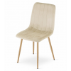 Set jídelní stůl ADRIA bílý 120x80 cm a 4 židle LAVA krémové sametové