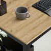 Minimalistický stůl TESSA dub artisan s černými nohami