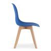 Plastová židle KITO modrá s nohami z masivního bukového dřeva