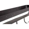 Koupelnová závěsná kovová police RAKKA 81x31 cm, černá s úložným prostorem