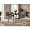 Designová jídelní židle LAVA PEWTER GREY v šedém sametu