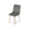 Moderní šedá židle LAVA PEWTER GREY s čalouněním ze sametu