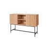 Komoda se skříňkami VALMOR 90x127 cm, dekor dub v moderním interiéru