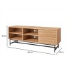 Elegantní TV stolek VALMOR 140x40 cm, dekor dub v industriálním stylu