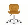 Ergonomické hořčicové kancelářské křeslo AVOLA VELVET do pracovny