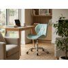 Designové mentolové kancelářské křeslo AVOLA VELVET s nastavitelnou výškou