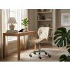 Elegantní krémové kancelářské křeslo AVOLA VELVET s velvet potahem