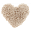Elegantní dekorační polštářek ROMEO HEART 45x45 cm, béžový